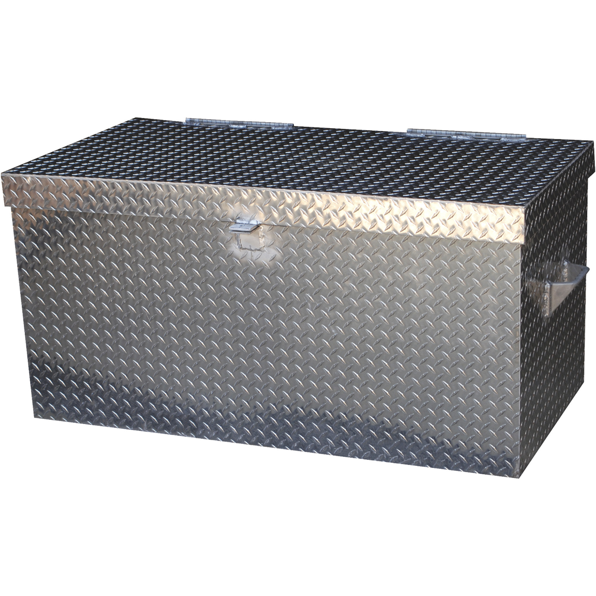 Vestil Aluminum Tread Plate Portable Tool Box - 36in.W x 24in.D x 24in.H, 2500-Lb. Capacity, Lockable, Model# APTS-2436